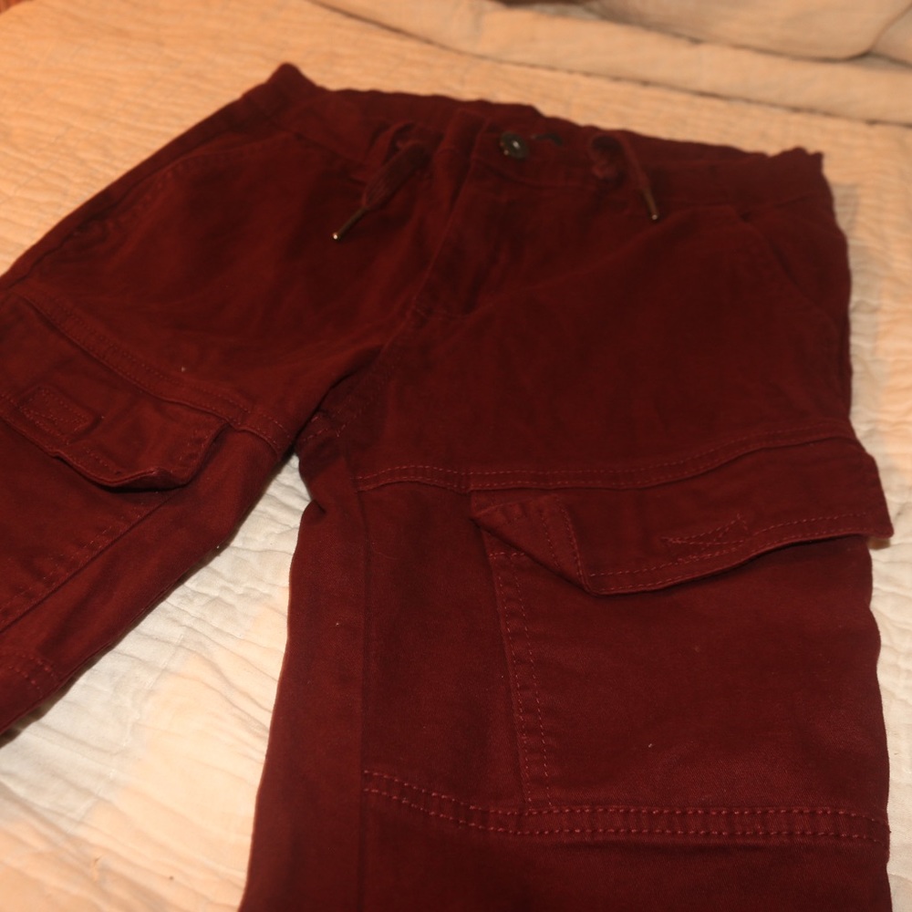🦋 Ring of Fire Like New Boy’s Red Burgundy Pants - Picture 4 of 8